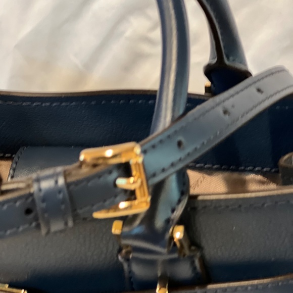 MICHAEL KORS HAMILTON MED SATCHEL- NAVY - Picture 8 of 15